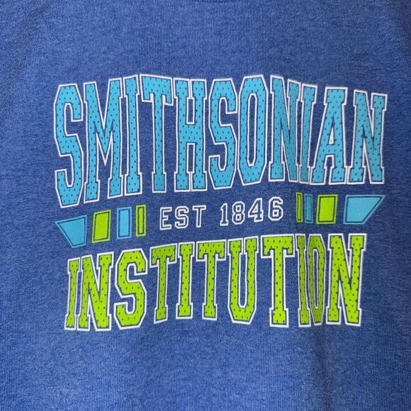 Smithsonian Institution Blue Graphic T-Shirt Boys L Casual Education Museum - Picture 2 of 6